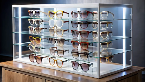 Acrylic display cases and shelving